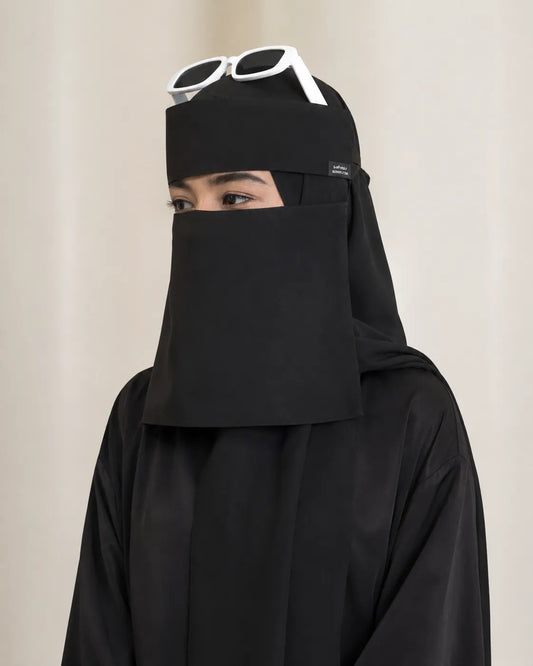 Chiffon Saudi Niqab (Black)