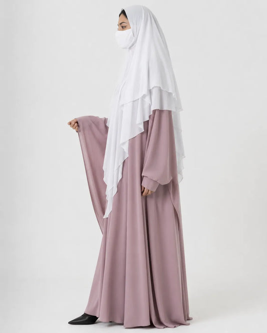 Triple-Layer Khimar (White)