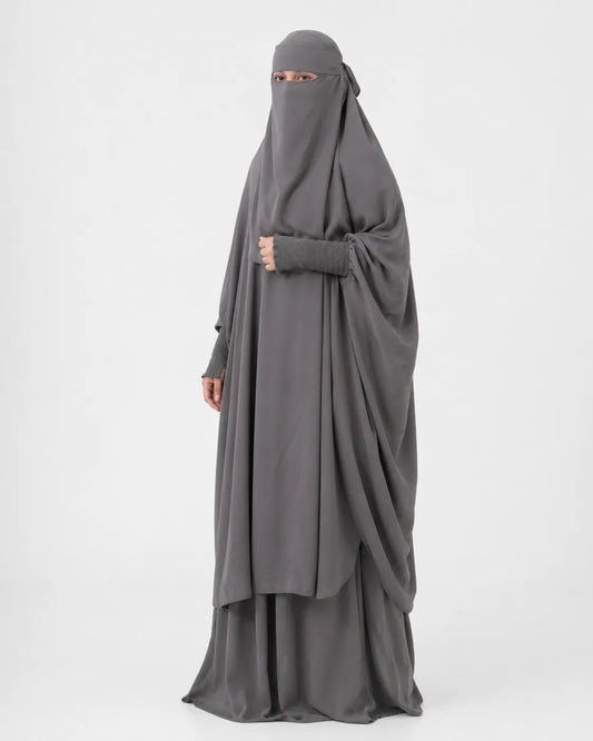3-Piece Jilbab Set (Skirt, Nose Piece & Jilbab)
